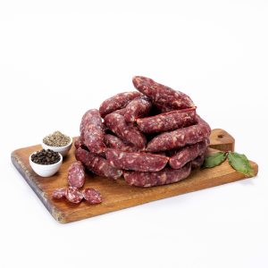 Salsicce di carne stagionata  
peso circa 320g